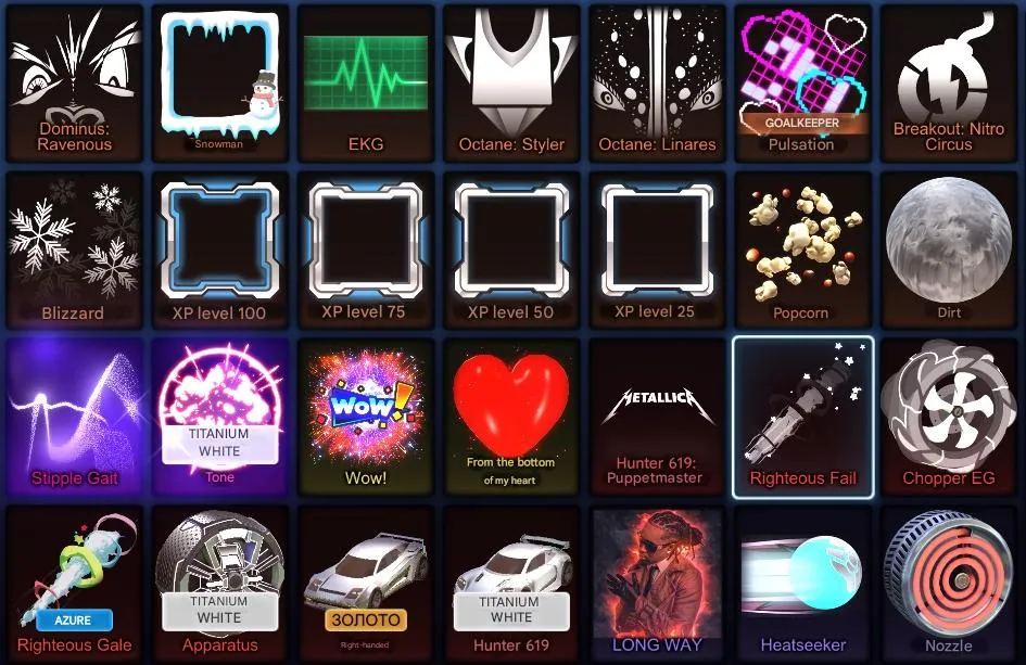 RL1013 Jager 619 TW, BM, R3MX GTX, Harbinger GTX, Harbinger, Level 114 Huge Inventory 